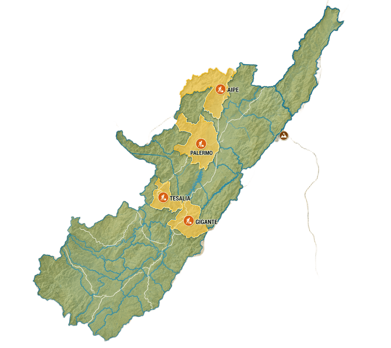 Mapa del Huila